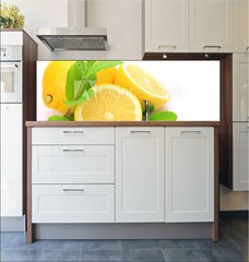 Fototapeta do kuchyn flie 180 x 60  lemon and mint, 180 x 60 cm