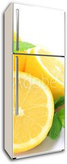 Samolepka na lednici fólie 80 x 200, 31769768 - lemon and mint - citron a máta