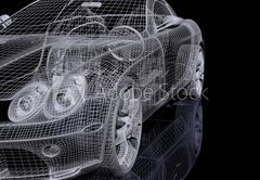 Fototapeta145 x 100  3d automobile, 145 x 100 cm