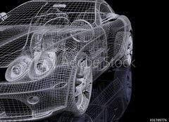 Fototapeta160 x 116  3d automobile, 160 x 116 cm