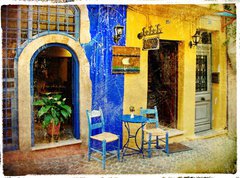 Samolepka flie 270 x 200, 31878997 - pictorial old streets of Greece - Chania, Crete