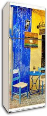 Samolepka na lednici flie 80 x 200, 31878997 - pictorial old streets of Greece - Chania, Crete