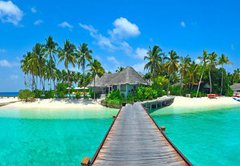 Samolepka flie 145 x 100, 31946624 - Maldives island Panorama