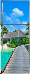 Samolepka na lednici fólie 80 x 200, 31946624 - Maldives island Panorama - Maledivy ostrov Panorama