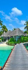 Samolepka na dvee flie 90 x 220, 31946624 - Maldives island Panorama