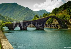 Fototapeta papr 184 x 128, 31949500 - Ponte del Diavolo Borgo a Mozzano