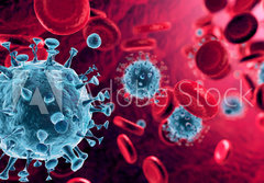 Fototapeta papr 184 x 128, 320670095 - Corona Virus In Red Artery