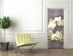 Samolepka na dvee flie 90 x 220  Orchidea bianca, 90 x 220 cm