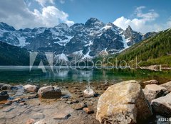 Samolepka flie 100 x 73, 32123280 - Polish Tatra mountains Morskie Oko lake - Polsk tatransk jezero Morskie Oko