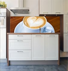 Fototapeta do kuchyn flie 180 x 60  Latte Art  Herz, 180 x 60 cm