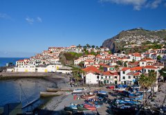 Samolepka flie 145 x 100, 32170648 - fishing village camara de lobos on madeira island, portugal - rybsk vesnice camara de lobos na ostrov madeira, portugalsko