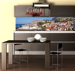 Fototapeta do kuchyn flie 260 x 60  fishing village camara de lobos on madeira island, portugal, 260 x 60 cm