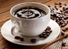 Fototapeta pltno 240 x 174, 32232147 - Drop falling into a cup of coffee