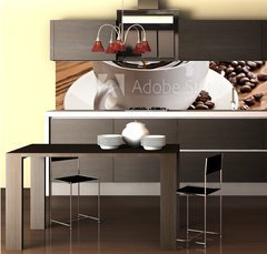 Fototapeta do kuchyn flie 260 x 60, 32232147 - Drop falling into a cup of coffee