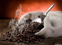 Fototapeta pltno 160 x 116, 32281314 - hot roasted coffee beans - hork praen kvov zrna