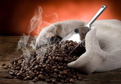 Fototapeta174 x 120  hot roasted coffee beans, 174 x 120 cm