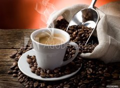 Samolepka flie 100 x 73, 32282481 - hot  coffee - caffe fumante