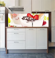 Fototapeta do kuchyn flie 180 x 60, 32314746 - Dessert mit Erdbeeren