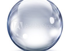 Samolepka flie 100 x 73  Transparent glass sphere, 100 x 73 cm