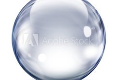 Fototapeta vliesov 145 x 100, 32360167 - Transparent glass sphere