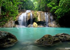 Fototapeta plátno 160 x 116, 32455007 - Waterfall in Kanchanaburi Province,Thailand - Vodopád v provincii Kanchanaburi, Thajsko