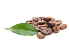 Fototapeta papr 184 x 128, 32616843 - coffee grains and leaf