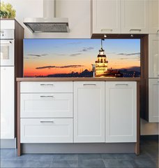 Fototapeta do kuchyn flie 180 x 60, 32651743 - Istanbul Maiden Tower from the east - Istanbul Maiden Tower od vchodu