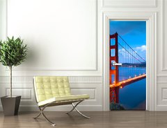 Samolepka na dvee flie 90 x 220  Golden Gate, 90 x 220 cm