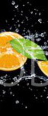 Samolepka na dveře fólie 90 x 220, 326799222 - panorama of fruits in water on a black background - panorama ovoce ve vodě na černém pozadí
