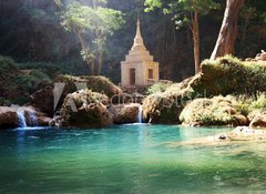 Fototapeta vliesov 100 x 73, 32704643 - Waterfall in Myanmar - Vodopd v Myanmaru