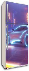 Samolepka na lednici flie 80 x 200, 327727860 - Future car going on the road 3d illustration