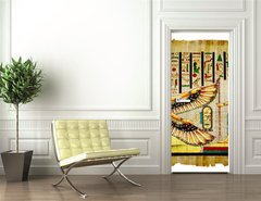 Samolepka na dvee flie 90 x 220  Papyrus Old natural paper from Egypt, 90 x 220 cm