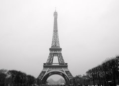 Fototapeta vliesov 200 x 144, 32918405 - Eiffel tower under snow - Eiffelova v pod snhem