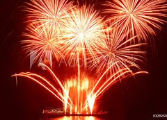 Fototapeta vliesov 200 x 144, 32925083 - Colorful fireworks - Barevn ohostroje