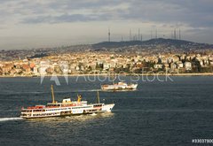 Fototapeta vliesov 145 x 100, 33037800 - Istanbul Bosphorus Ferry, Turkey