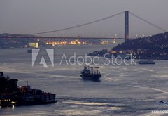 Fototapeta pltno 174 x 120, 33038207 - Bosphorus bridge, Istanbul-Turkey - Most Bosporu, Istanbul