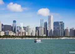 Fototapeta vliesov 100 x 73, 33116290 - Chicago Downtown - Chicago v centru msta