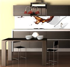 Fototapeta do kuchyně fólie 260 x 60, 33132237 - coffee splash - káva splash