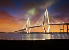 Fototapeta plátno 160 x 116, 33318340 - Arthur Ravenel Jr Cooper River Suspension Bridge Charleston SC - Arthur Ravenel Jr Cooper říční závěsný most Charleston SC