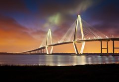 Fototapeta pltno 174 x 120, 33318340 - Arthur Ravenel Jr Cooper River Suspension Bridge Charleston SC