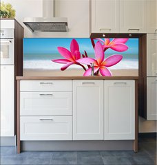 Fototapeta do kuchyn flie 180 x 60, 33453056 - Plumeria flowers on the beach