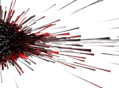 Fototapeta360 x 266  3d abstract explosion red, 360 x 266 cm