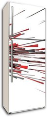 Samolepka na lednici flie 80 x 200  3d abstract explosion red, 80 x 200 cm
