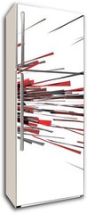 Samolepka na lednici fólie 80 x 200, 33480346 - 3d abstract explosion red - 3d abstraktní výbuch červená