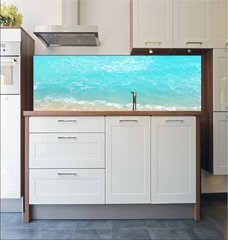 Fototapeta do kuchyn flie 180 x 60  Caribbean turquoise beach perfect sea sunny day, 180 x 60 cm
