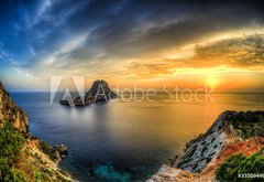 Fototapeta pltno 174 x 120, 33509446 - Isla de es vedra en cala D hort - Ibiza