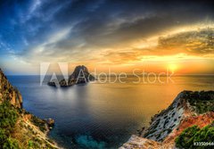Fototapeta papr 184 x 128, 33509446 - Isla de es vedra en cala D hort - Ibiza