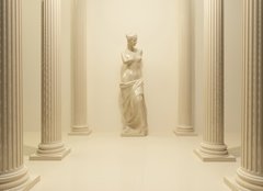 Fototapeta pltno 240 x 174, 33522029 - Ancient Statue of a nude Venus in the middle of perspective pill - Starovk socha nah Venue uprosted perspektivy pilulky