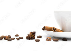 Samolepka flie 100 x 73, 33709348 - cup of coffee and  cinnamon bark