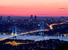 Samolepka flie 100 x 73  Istanbul Bosporus Bridge on sunset, 100 x 73 cm